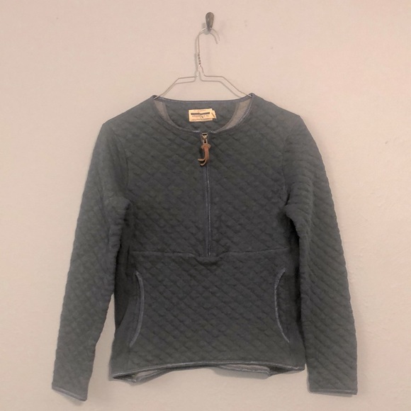 Guideboat Co. Women’s Size M Jacquard Knit J’Adore Half Zip Quilted Navy Jacket - Picture 5 of 14